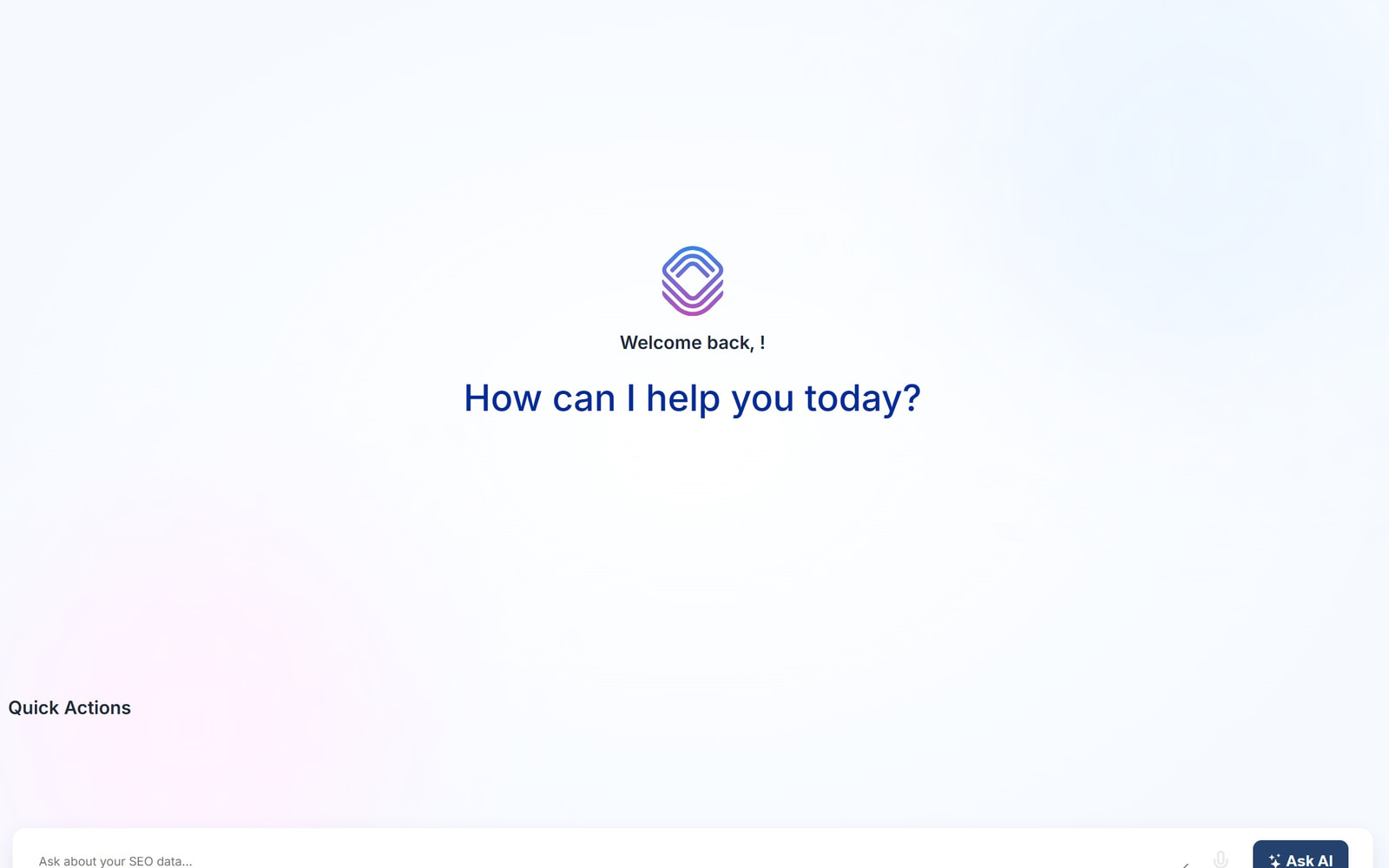 The AI Assistant answering a question directly against warehoused Search Console and GA4 data