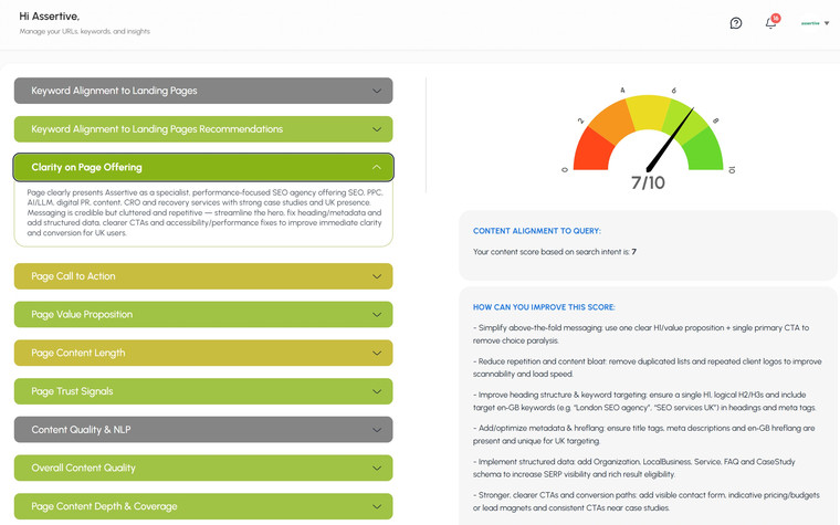 AI Content Auditor in SEO Stack