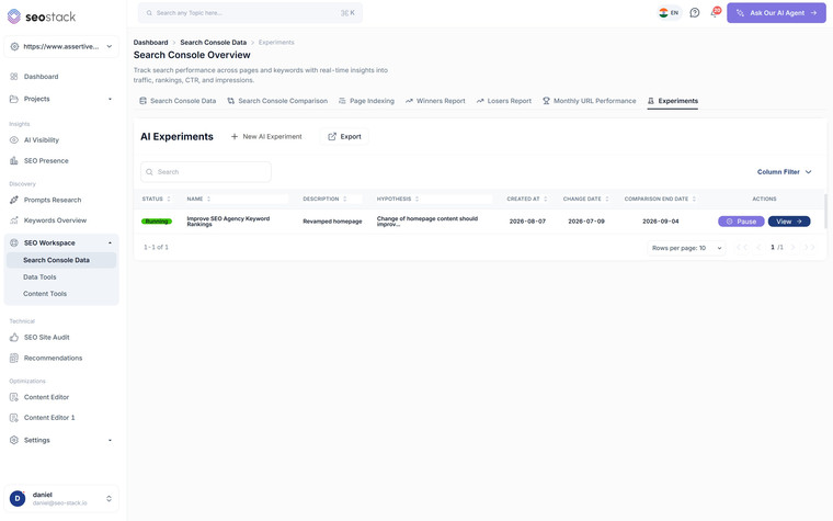 AI Experiments in SEO Stack