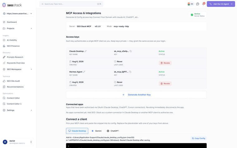 MCP Access in SEO Stack